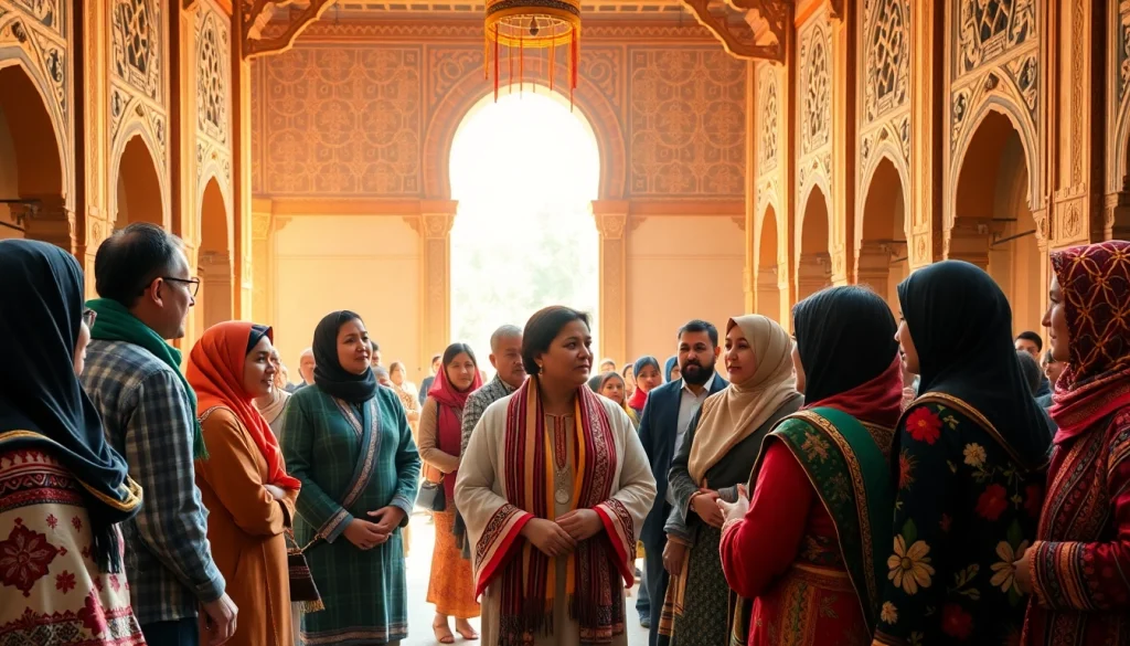Uyghurs Community gathering showcasing traditional attire and cultural pride.