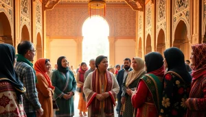 Uyghurs Community gathering showcasing traditional attire and cultural pride.
