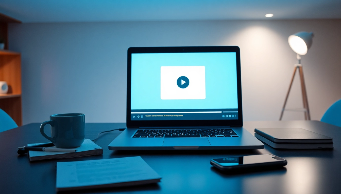 Transform your video to prompt with cutting-edge AI technology in a modern workspace.