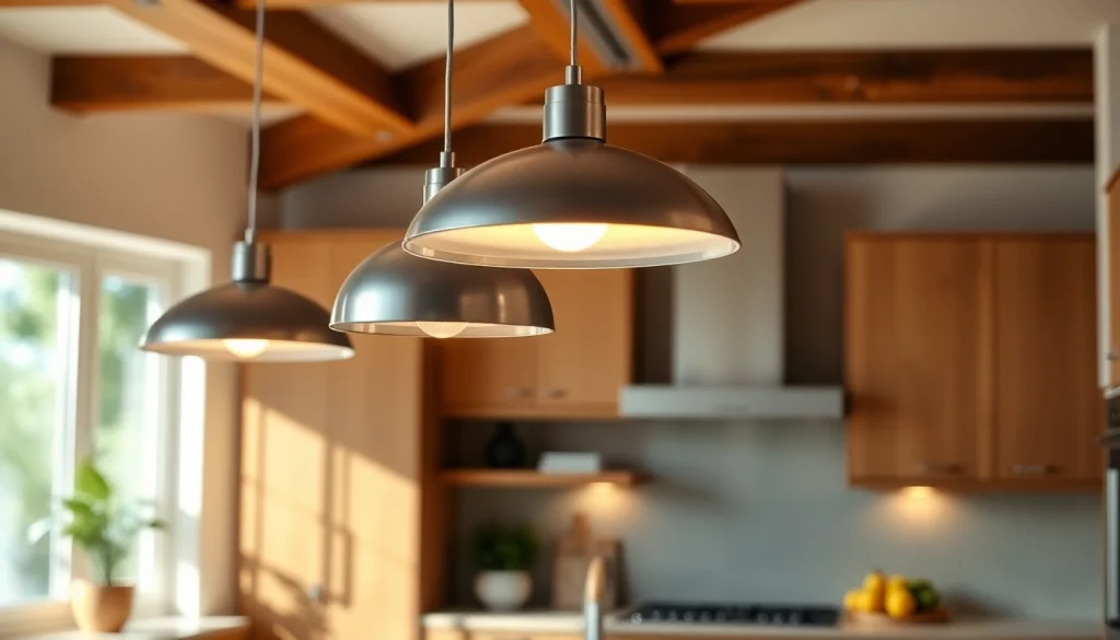 Illuminate your space with stylish island light fixtures enhancing a modern kitchen.
