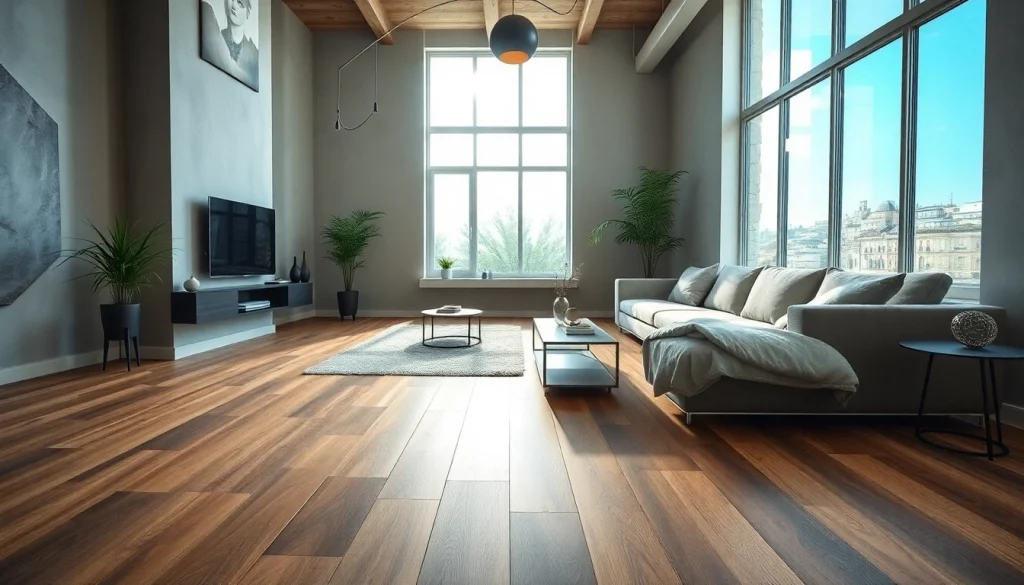 Showcasing beautiful vinyl flooring in a modern living space with natural light.