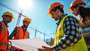 Building teamwork in a construction apprenticeship with diverse professionals collaborating.