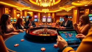 Experience the excitement of gambling at cm88 com with luxury roulette tables and vibrant poker chips.