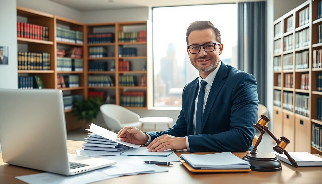 Anwalt Arbeitsrecht berät Mandanten in einem modernen Büro mit juristischen Unterlagen