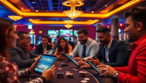 Exciting online betting scene at https://nhacaiuytin.tokyo/ showcasing diverse players engaged in games, representing a trustworthy platform.