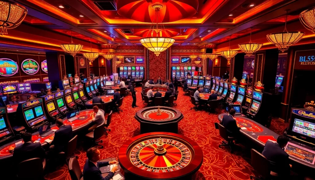BL555 players engaging at vibrant casino tables with exciting betting action.
