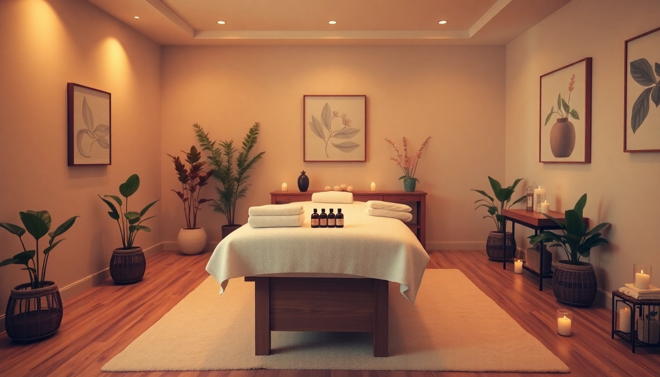 차분한 분위기의 호화로운 스웨디시 마사지 치료실, 긴장을 풀고 싶어하는 이들을 초대합니다.