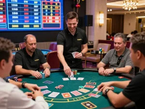 Players enjoying TR88 casino games in a vibrant, upscale atmosphere with thrilling excitement.