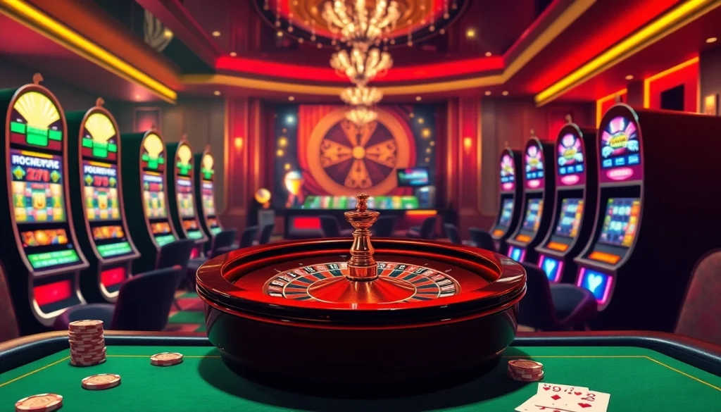 Découvrez l'excitation des paris sur le casino en ligne avec une scène de jeu en ligne dynamique.
