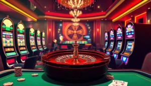 Découvrez l'excitation des paris sur le casino en ligne avec une scène de jeu en ligne dynamique.