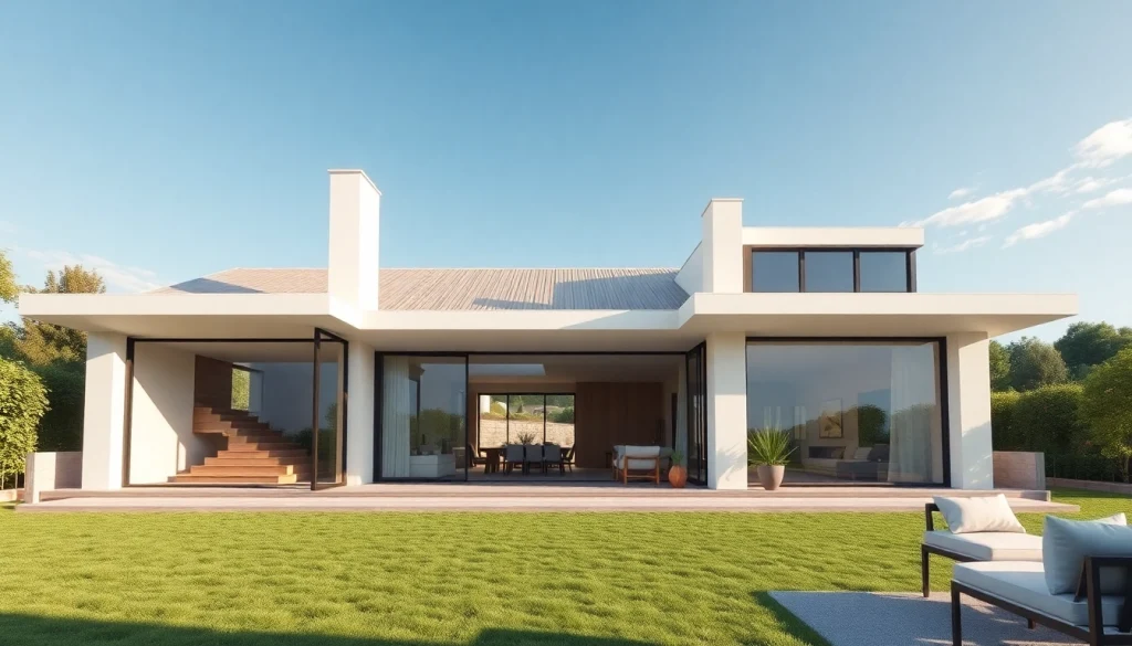 Contemporary Home Expansion showcasing modern design elements and open spaces in a lush landscape.