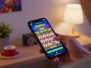 Spinning the reels on a slot gacor 777 game using a mobile app for an exciting home gaming experience.