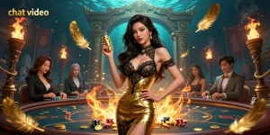 Engage in exciting chat video with strangers in a vibrant casino atmosphere featuring high-stakes action