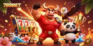 Experience the thrill of winning at 789BET with an exciting 3D casino illustration showcasing vibrant characters and game elements.