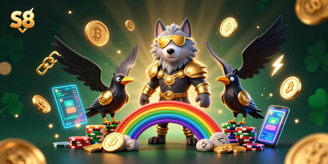 Engage in S8's thrilling gameplay with Odin and ravens on a colorful casino adventure.